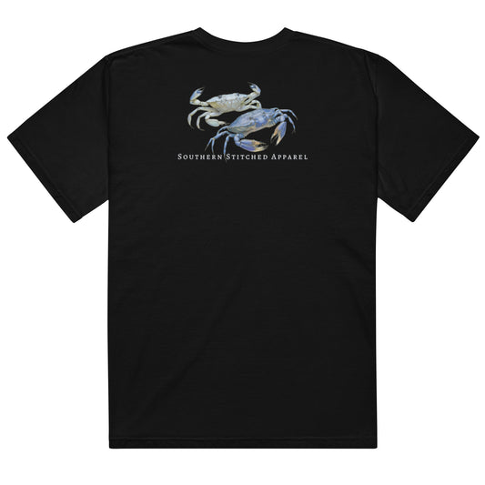 Salty Crab | Comfort Colors Tee | Navy Logo