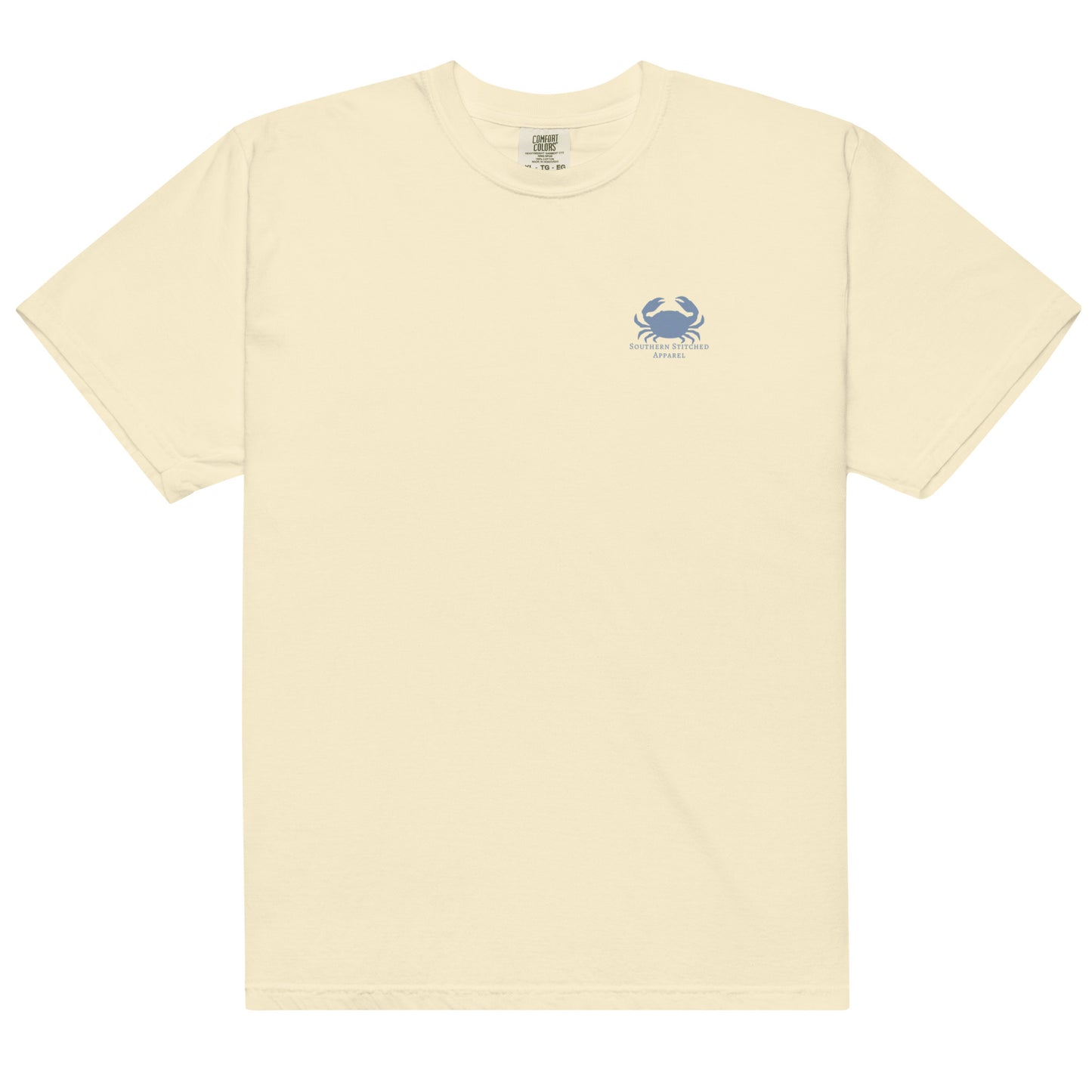 Salty Crab | Comfort Colors Tee | Light Blue Logo