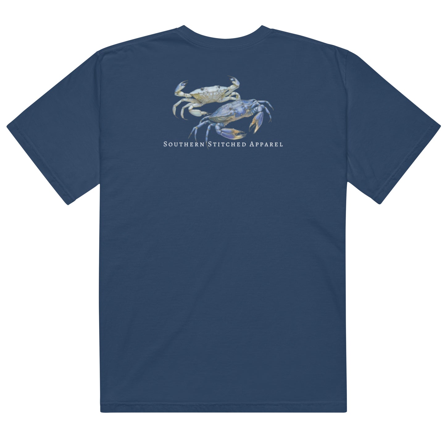 Salty Crab | Comfort Colors Tee | Navy Logo