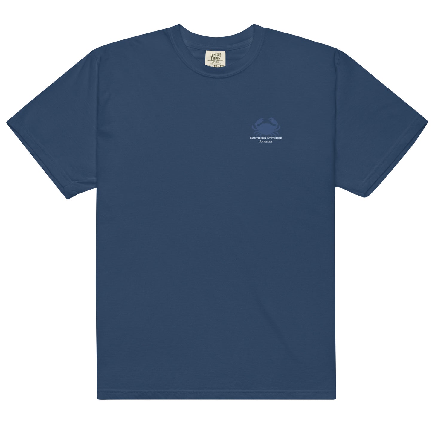 Salty Crab | Comfort Colors Tee | Navy Logo