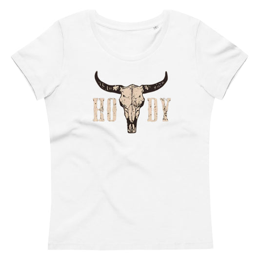 Women's Fitted Tee |"Howdy" | White